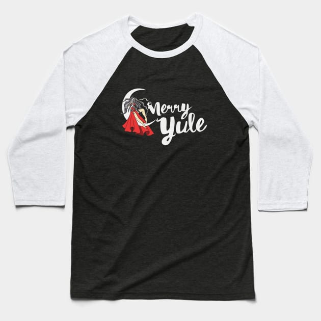 Merry Yule Baseball T-Shirt by bubbsnugg